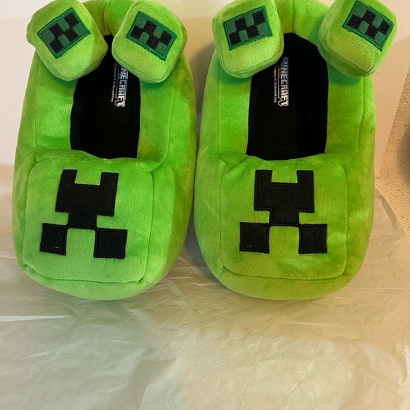 Minecraft | Shoes | Minecraft 45 Kids Novelty Plush House Slippers Lime ...